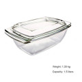 1.5L Rectangle Glass Bakeware With Lid